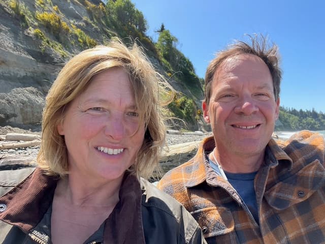 Scott and Ginger on the farm
